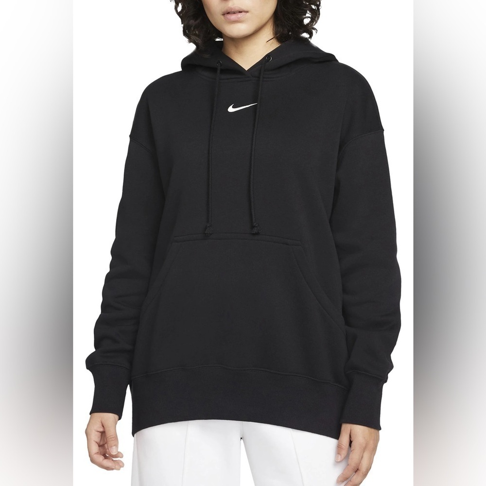 Nike Men’s Black Hoodie Logo Check Size M
